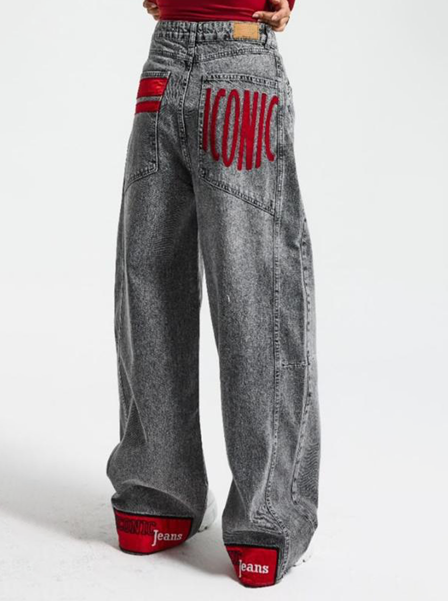 Jeans 4670 red pocket