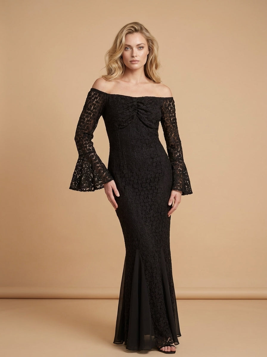 Dantel Dress Long off shoulder
