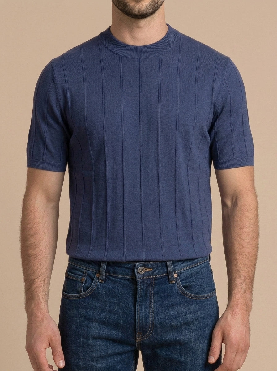 Navy High Neck