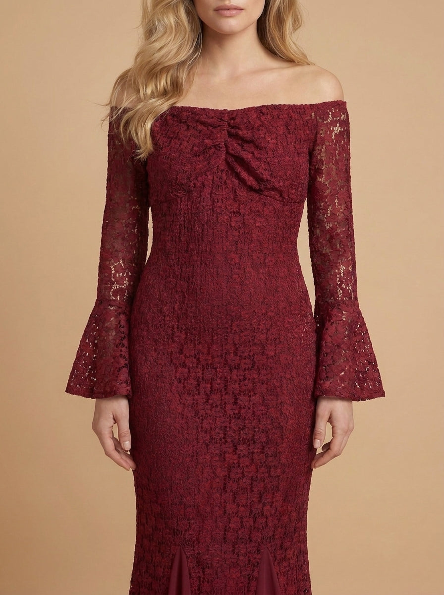 Dantel Dress Long off shoulder