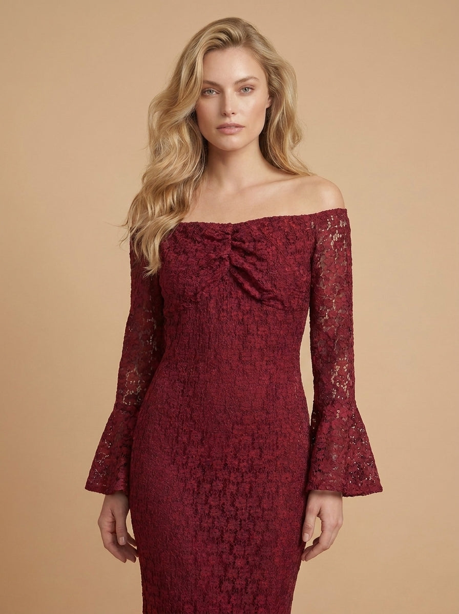 Dantel Dress Long off shoulder