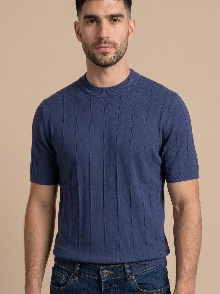 Navy High Neck