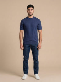 Navy High Neck