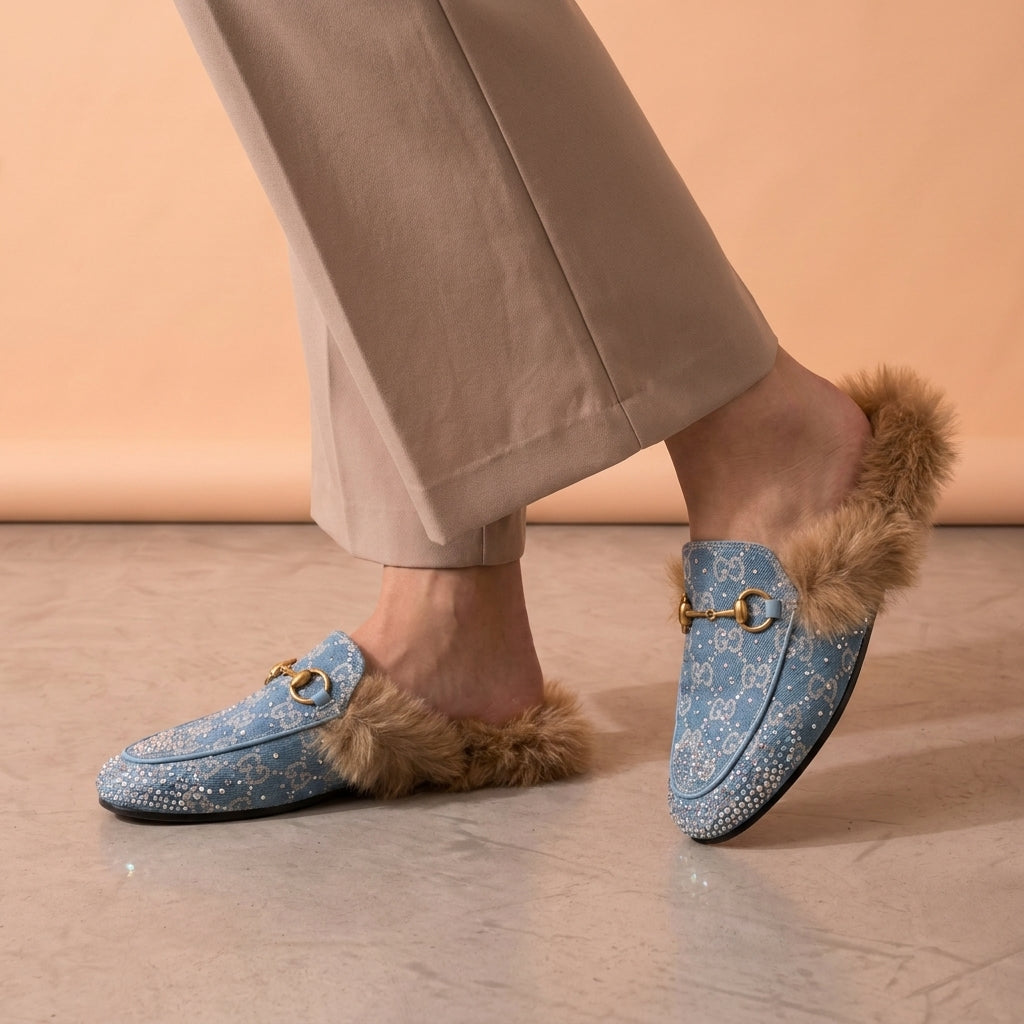 Gucci Fur Slipper