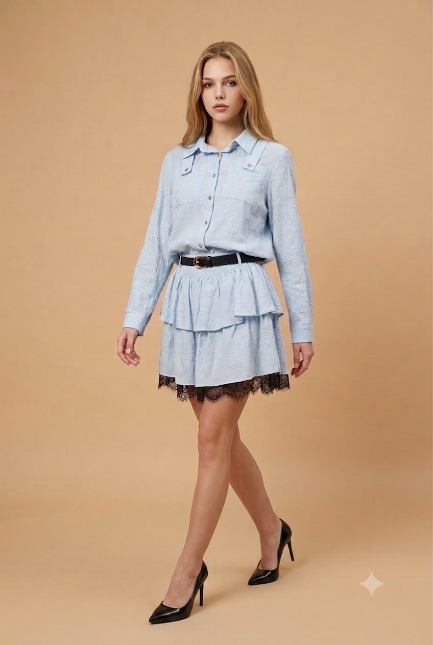 Skirt Shirt Set Dantel