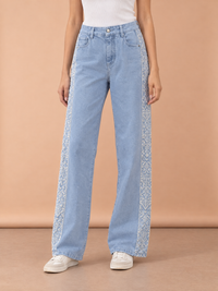 Stitch Pants - wide jeans